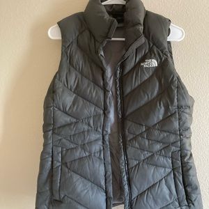 the North Face Grey Puffer Vest